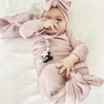 vreća za novorođenče, knotted gown, knotted sleeping gown, knotted waffle gown, vreća mali anđeo