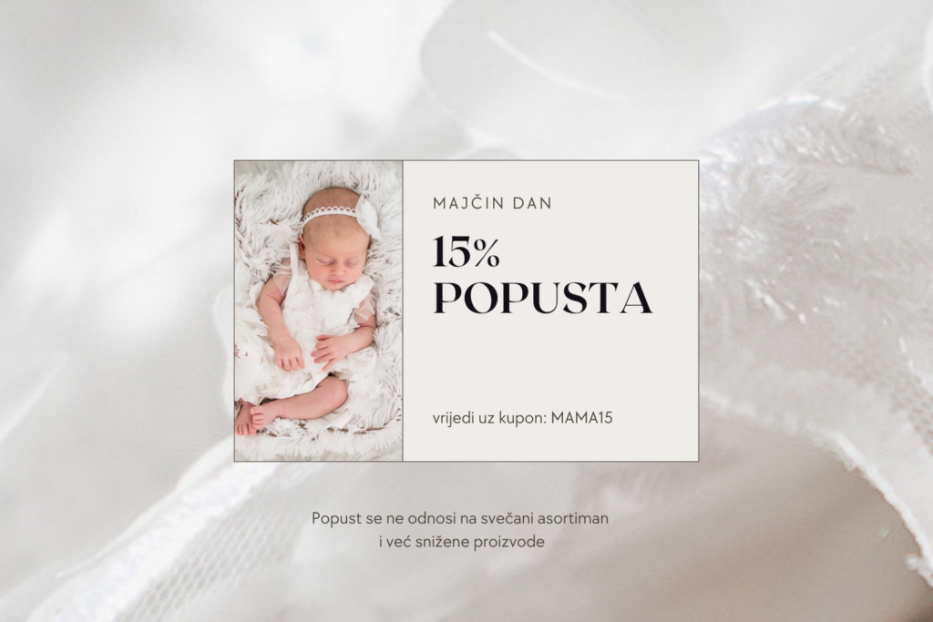 Majčin dan uz popust 15% na stranici Mali anđeo.
